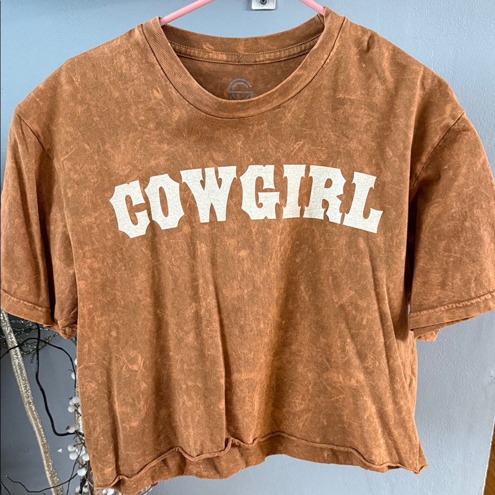 Cowgirl Brown Crop Top